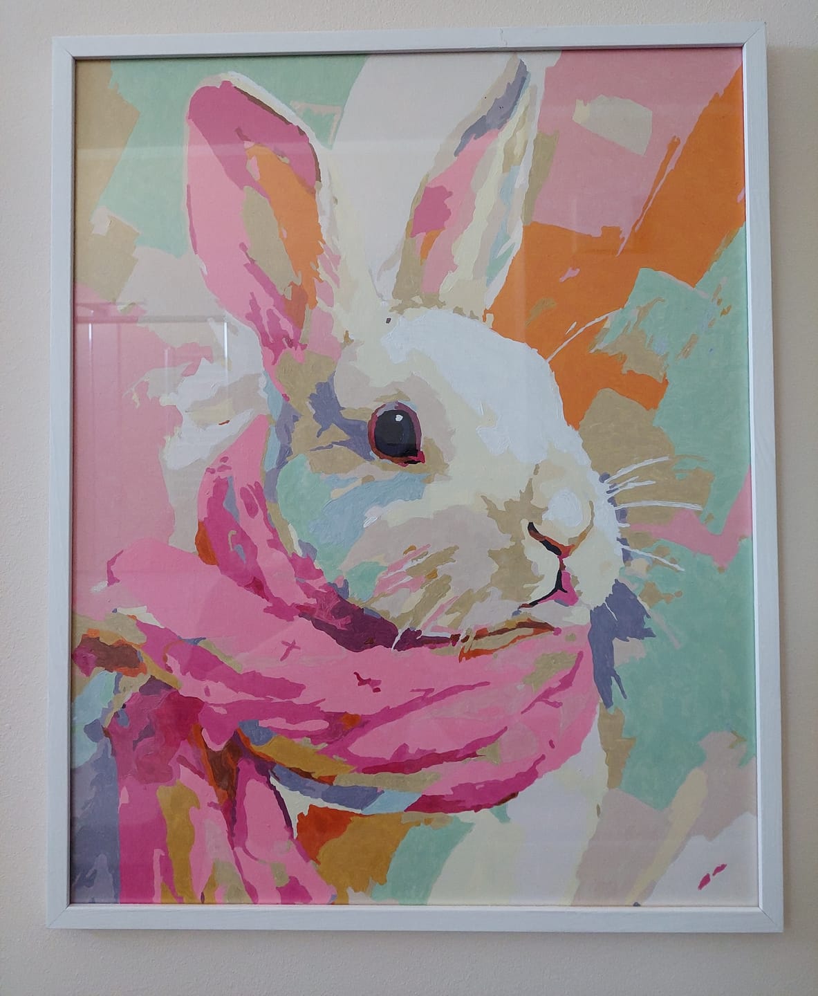Customer photo review of Malen nach Zahlen - Pastellhase