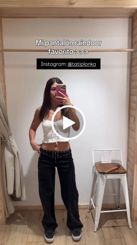 Customer video review of Pantalón Tachas Zipper Black