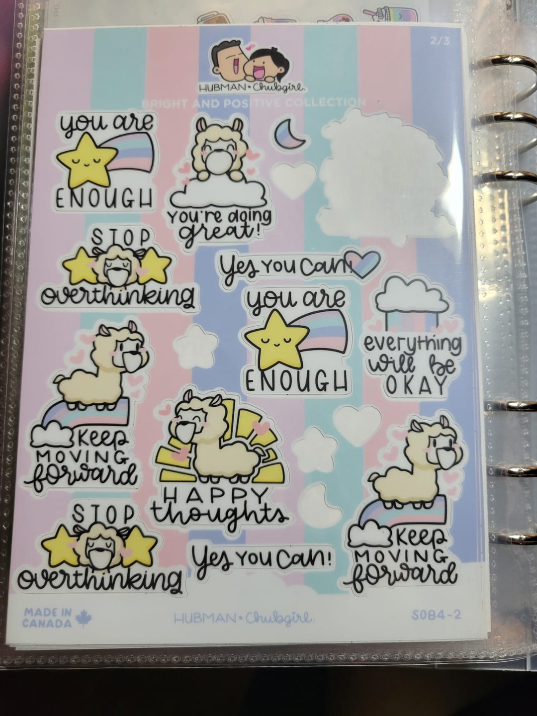 Customer photo review of Bright & Positive Collection Sticker Sheets