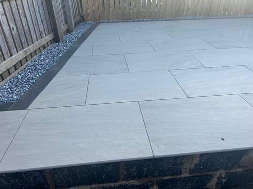 Customer photo review of Kandala - Grey Porcelain Paving Tiles - 900 x 600 x 20mm - Bullnose Edge