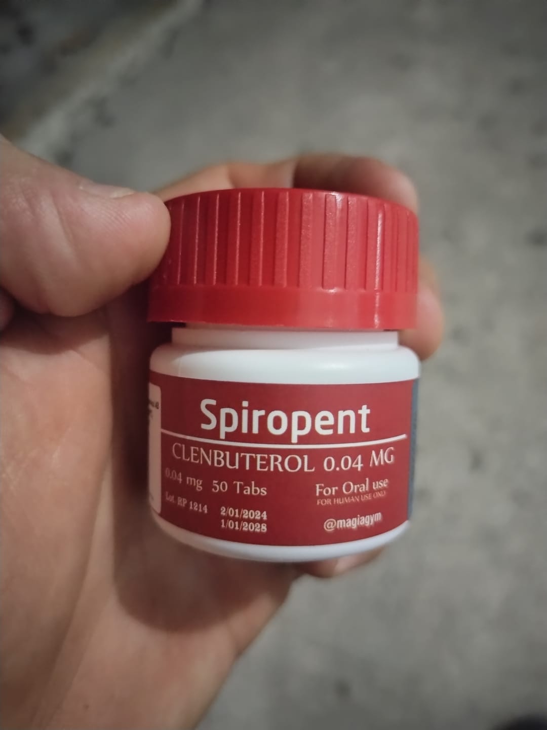 Customer photo review of Rotterdam Pharmaceutical | Spiropent Clembuterol 40 MCGR