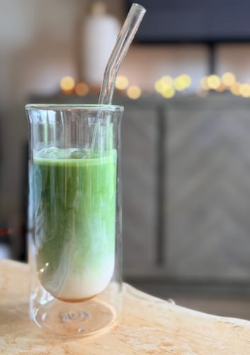 Customer photo review of FLUR Iced Coffee Glasses