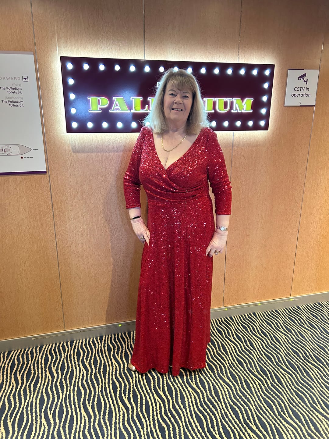 Customer photo review of Ruby Red Sequin 'Swing' Dress - Despatches Mon 9th March