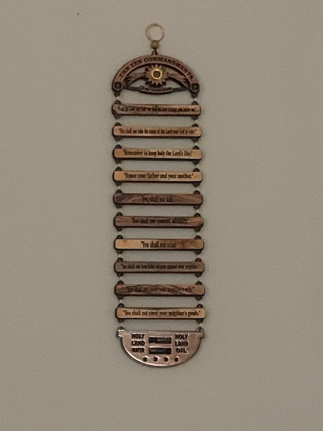 Customer photo review of Ten Commandments from the Holy Land Wall Hanging