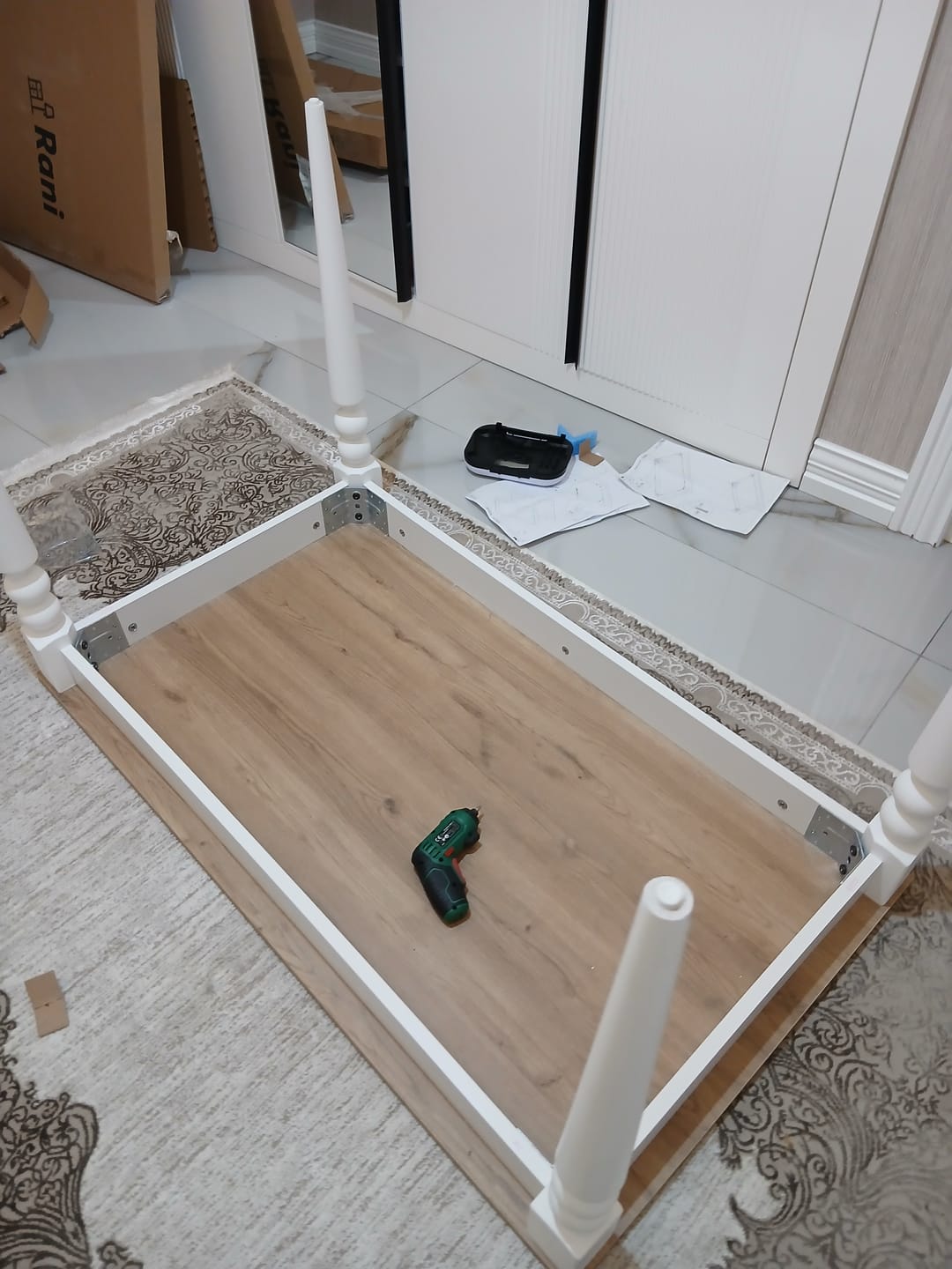 Customer photo review of Rani JA104 Mutfak Masası Yemek Masası Sepet Ceviz - Beyaz