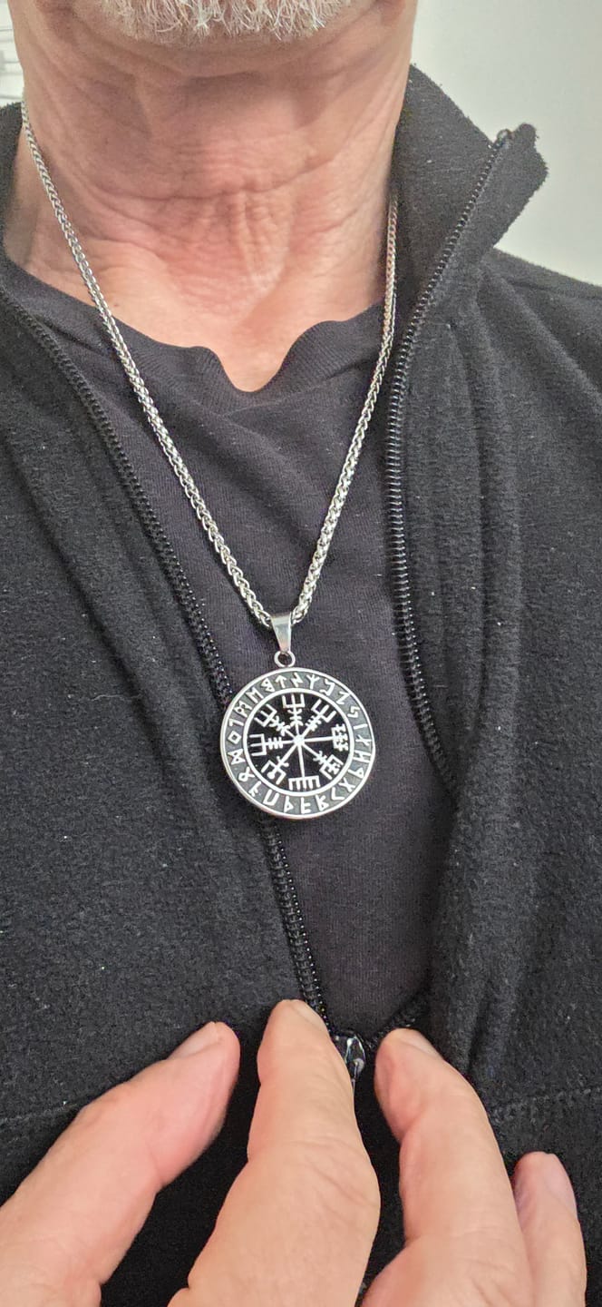 Customer photo review of Vegvísir Necklace