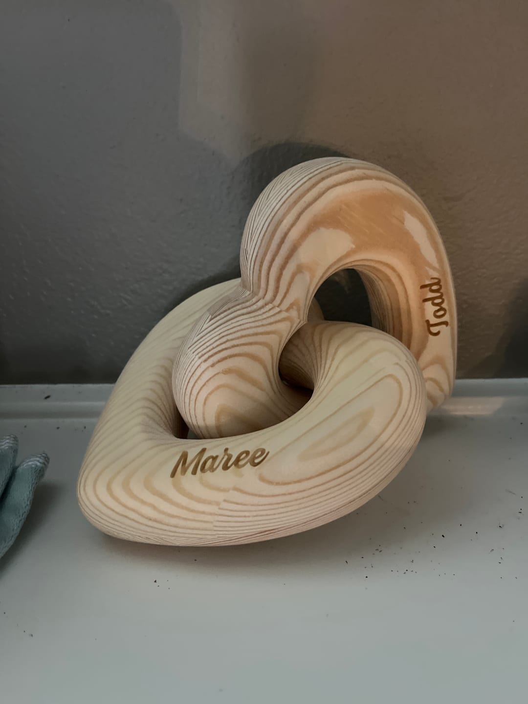 Customer photo review of Romantic Couple - Personalized Infinity Heart Sculpture