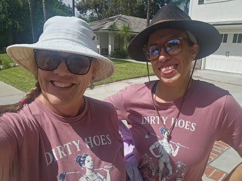 Customer photo review of Dirty Hoes v2 T-Shirt