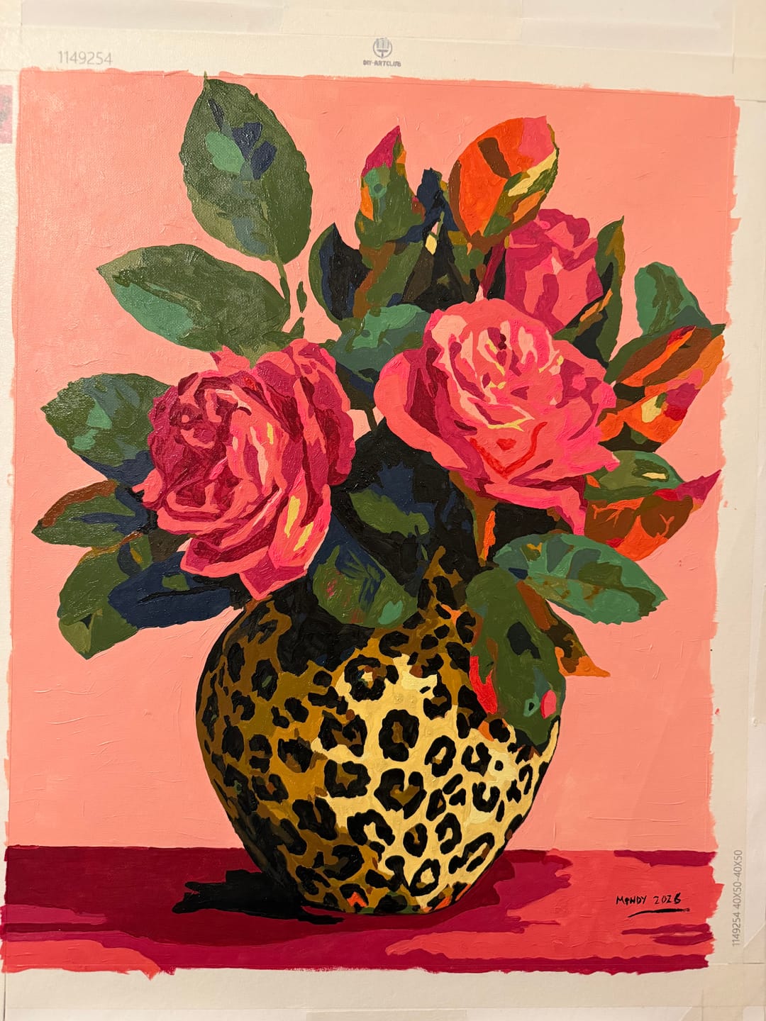 Customer photo review of Wild Roses | Paint by Number