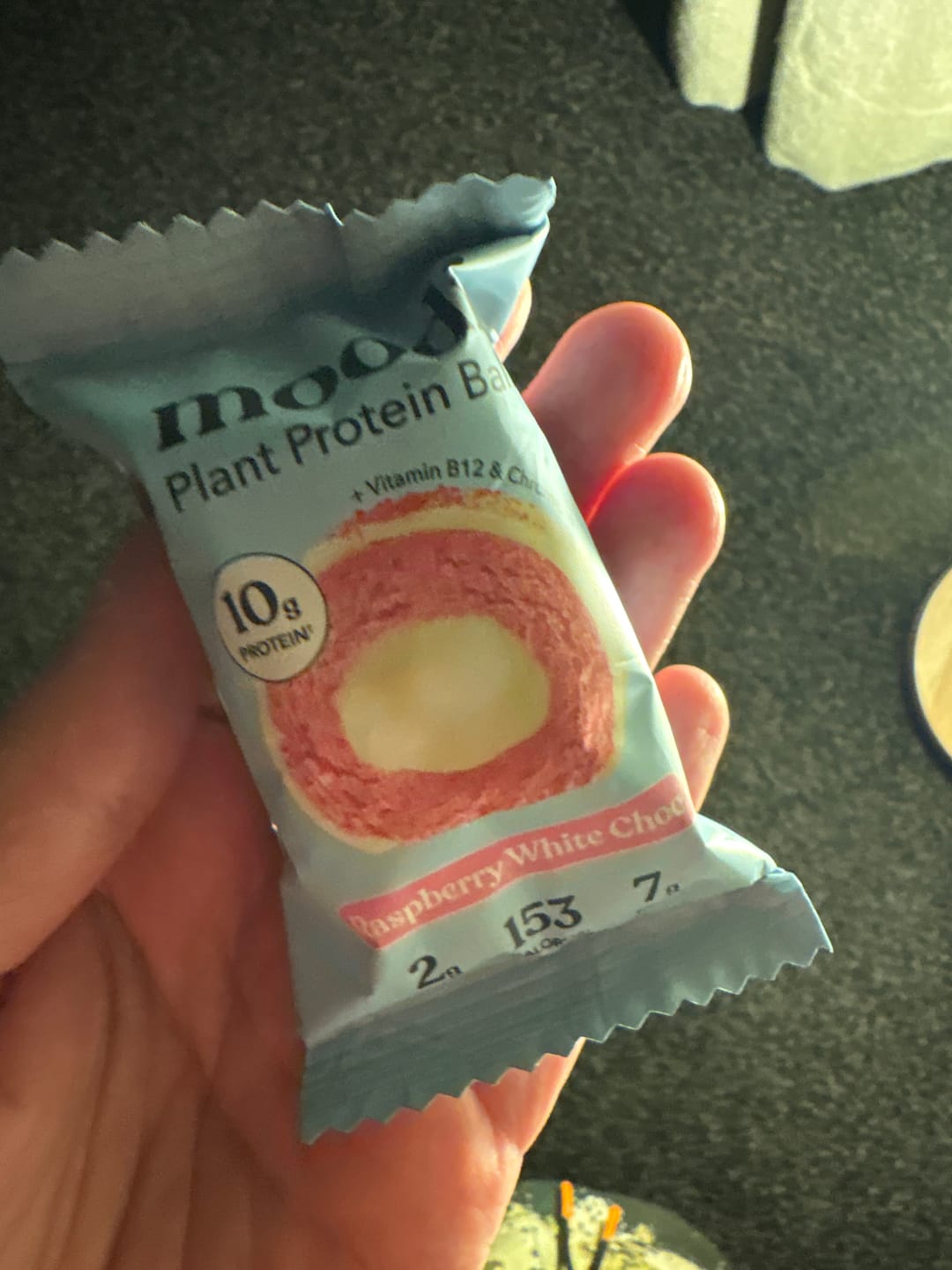 Customer photo review of Raspberry White Choc Plant Protein Ball