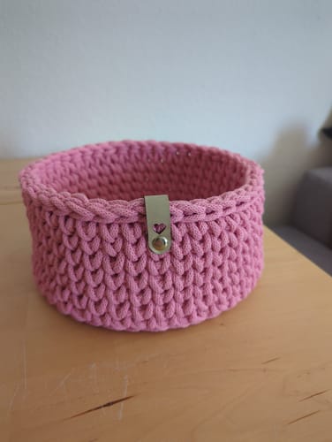 Customer photo review of Label Set mit Herz Ausschnitt - Häkelkorb Label - aus Kunstleder