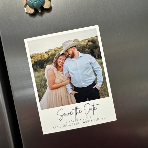 Customer photo review of Save The Date Magnets