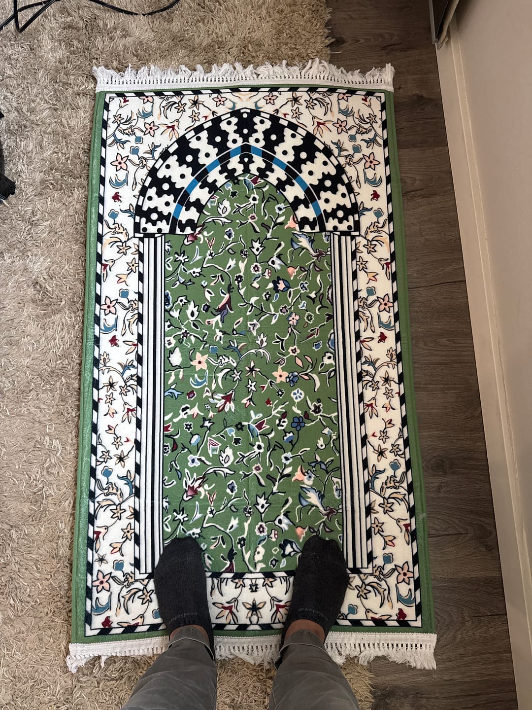 Customer photo review of Minbar Al Rawda Padded Prayer Mat