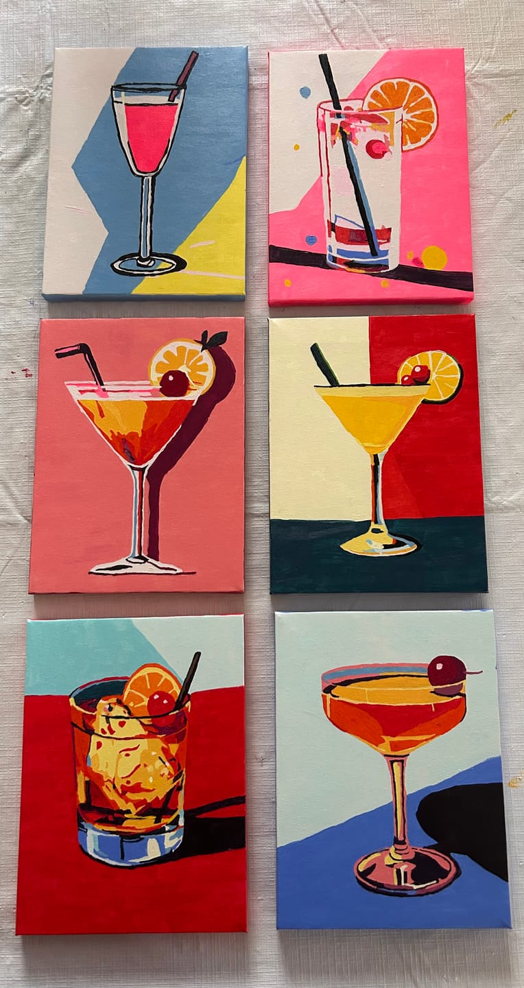 Customer photo review of 6 Mini Paintings - Classy Cocktail Set