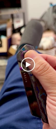 Customer video review of Kizer Madrac Knife Damtanium Camo Carbon Elmax BLADE DISTRICT EXCLUSIVE