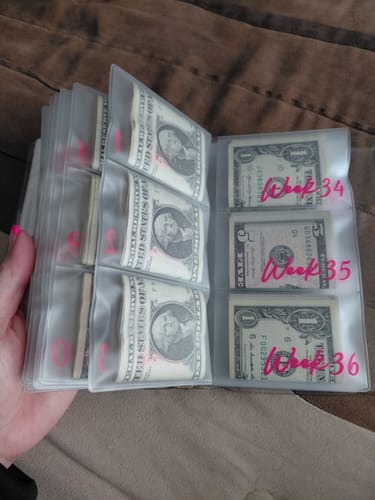 Customer photo review of Bankroll Barbi - $1378 Goal - 52 week challenge binder