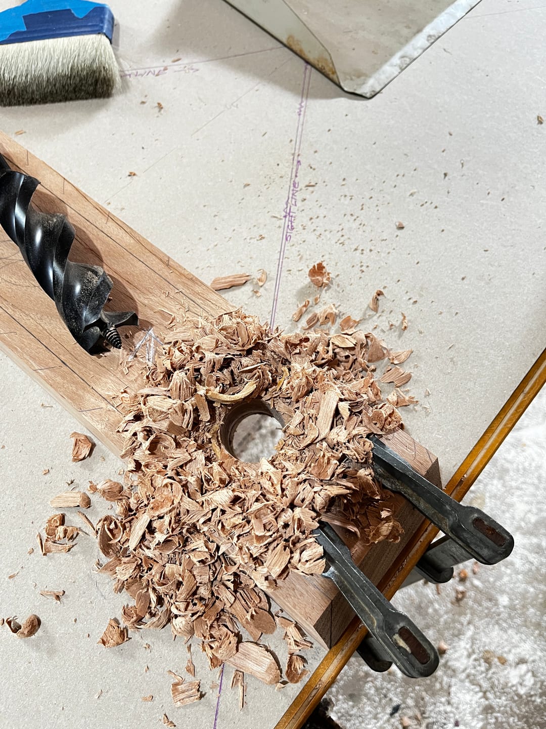 Customer photo review of WoodOwl | Ultra Smooth Wood Boring Auger Bit 7-1/2" Length