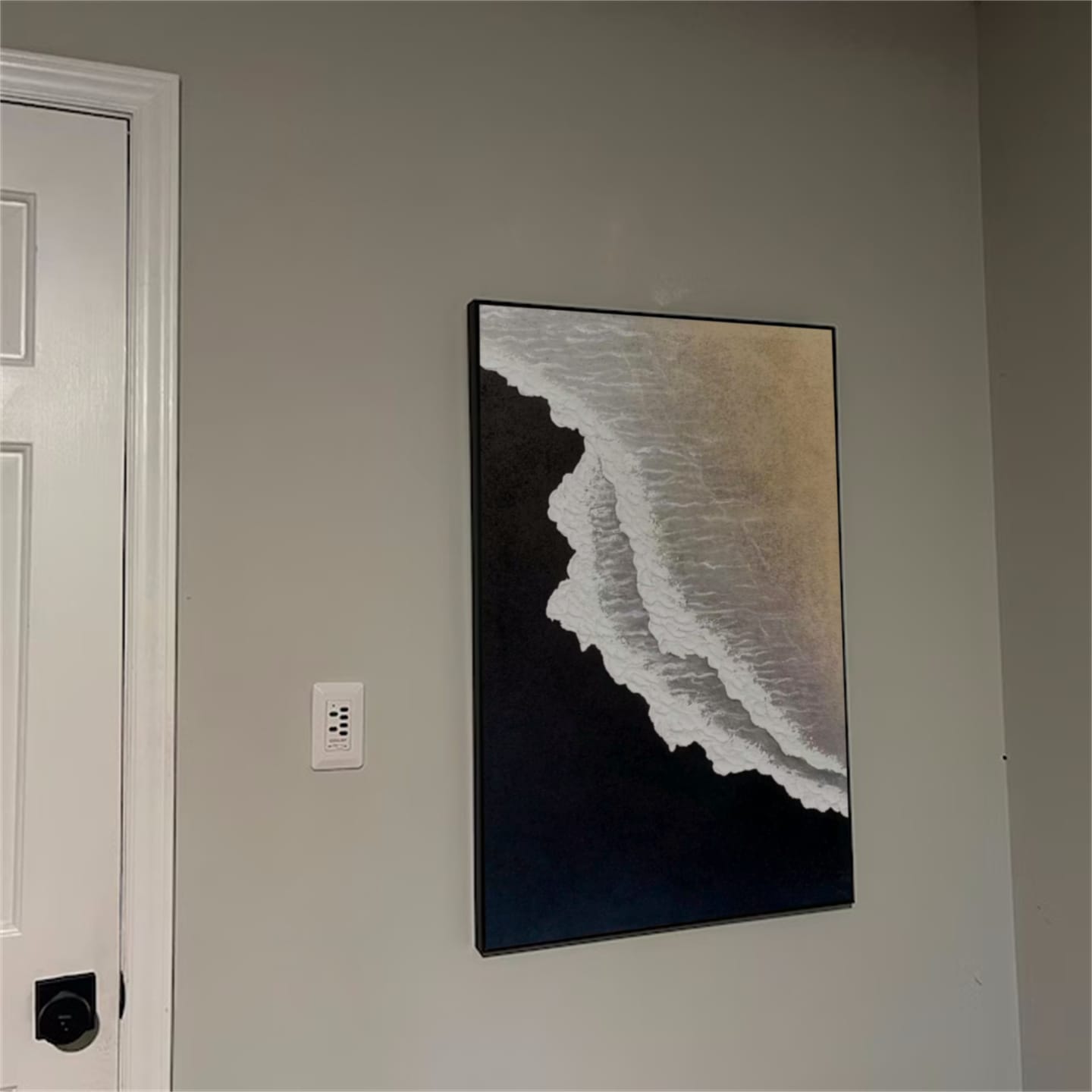 Customer photo review of Ocean And Sky Abstract Textured Canvas Art #OS 295