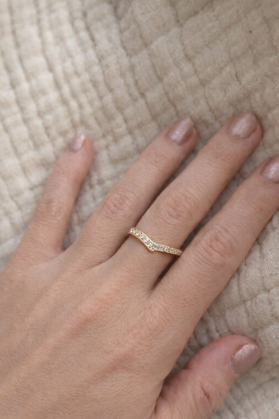 Customer photo review of Eternity Crown Crystal Ring