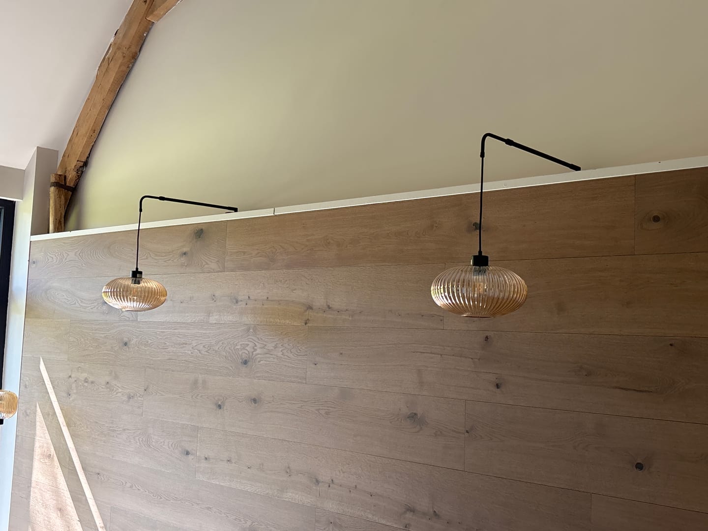 Customer photo review of Plafonnier déporté en verre CRISTALI | Télescopique & pivotant