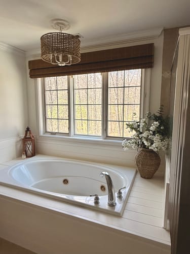 Customer photo review of Hana Bamboo Motorized Woven Shade - Tan