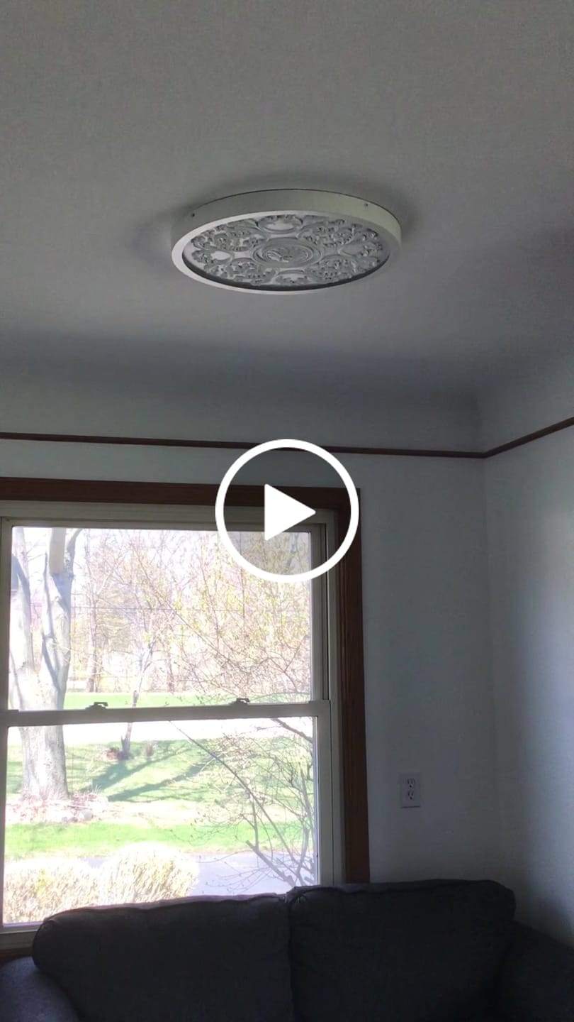 Customer video review of Decorative French White Medallion LED Flush Mount Light