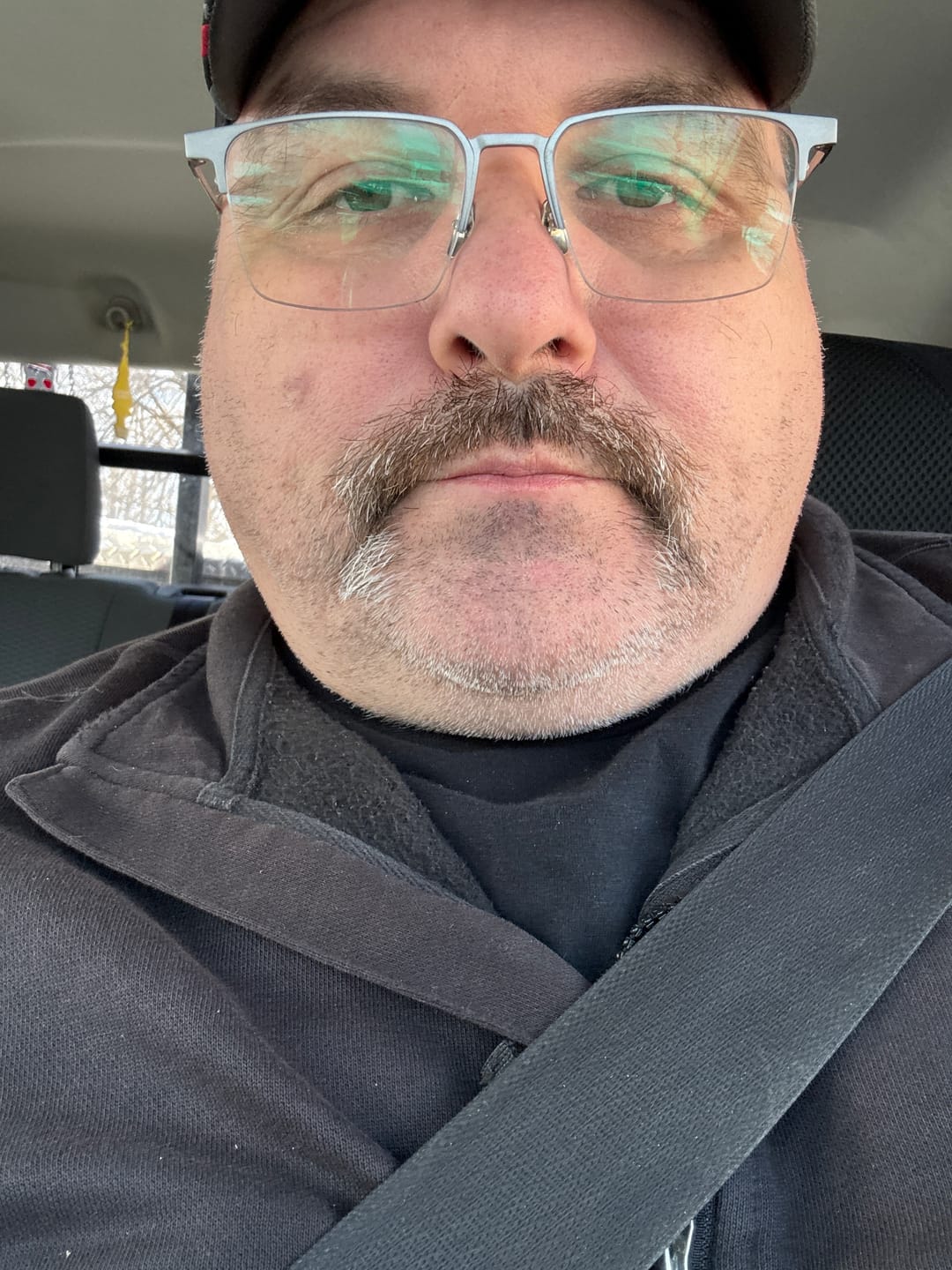 Customer photo review of Benjamin | Semi-rimless Magnetic Clip-on Eyeglasses Sunglasses | ZanyLen Best Sellers