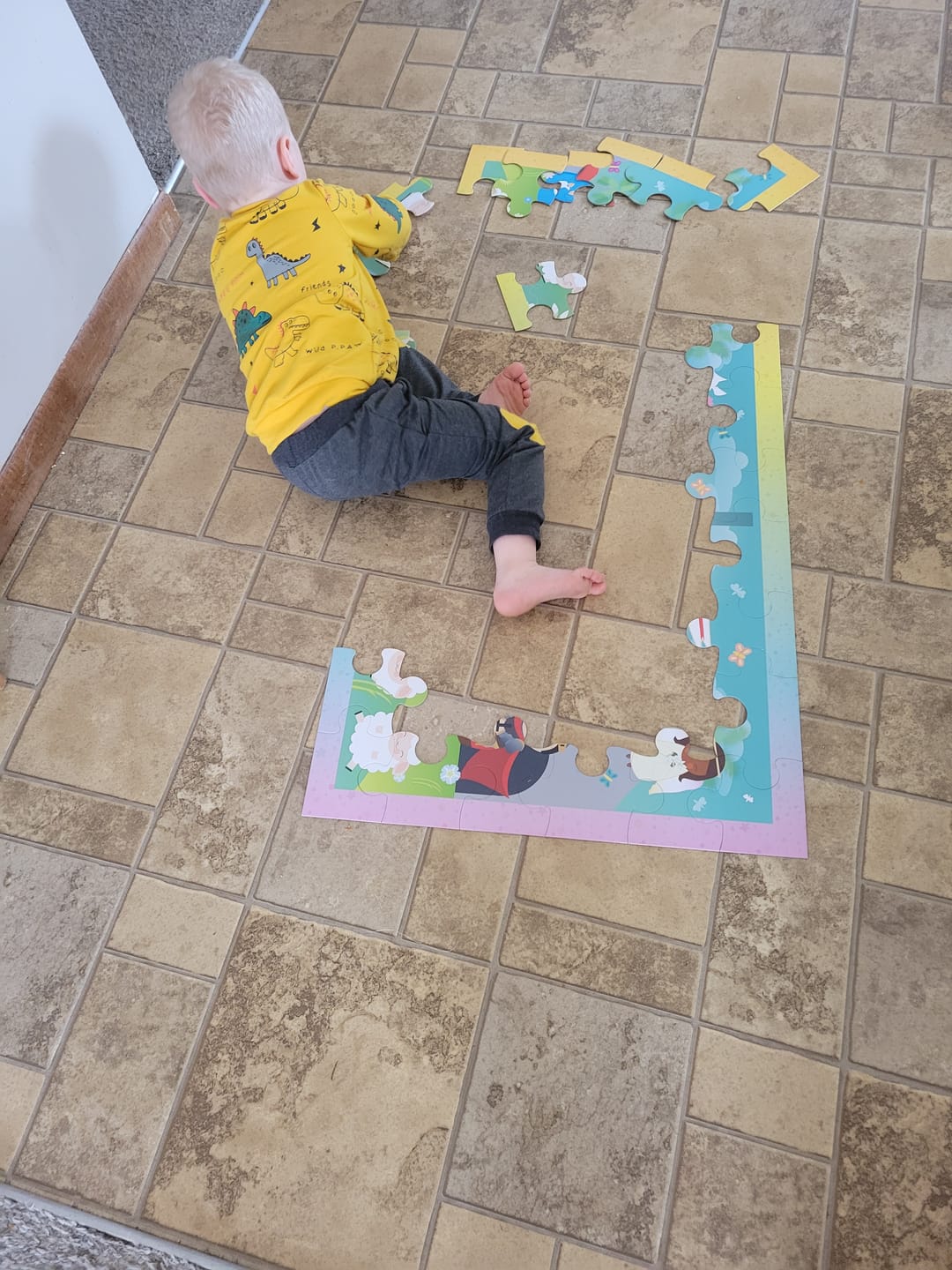 Customer photo review of Easter Morning Giant Floor Puzzle 24" x 36"