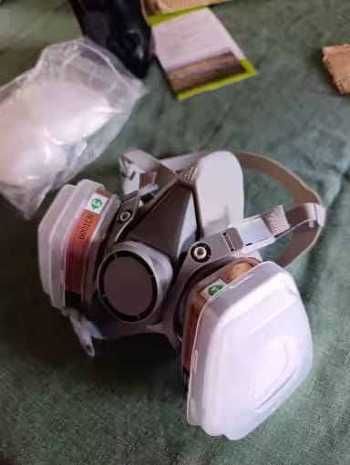 Customer photo review of Halbmasken-Atemschutzmaske mit Schutzbrille – Modell 6200