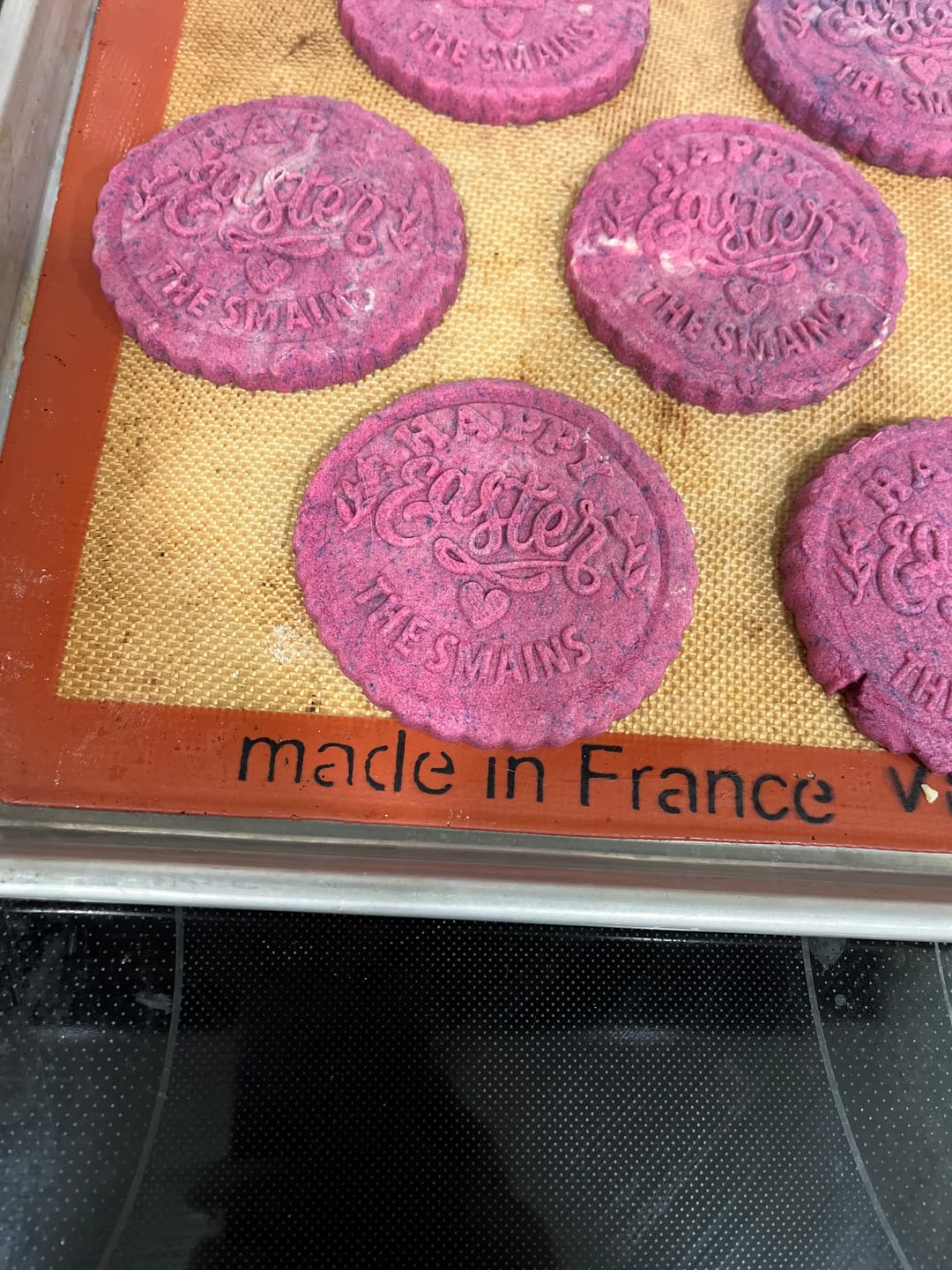 Customer photo review of Embossed Easter Cookie Stamp - Add Custom Name