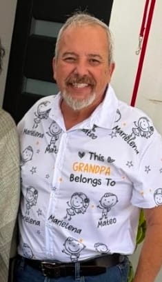 Customer photo review of Personalized Hawaiian Shirt- This Grandpa Belongs To Doodle
