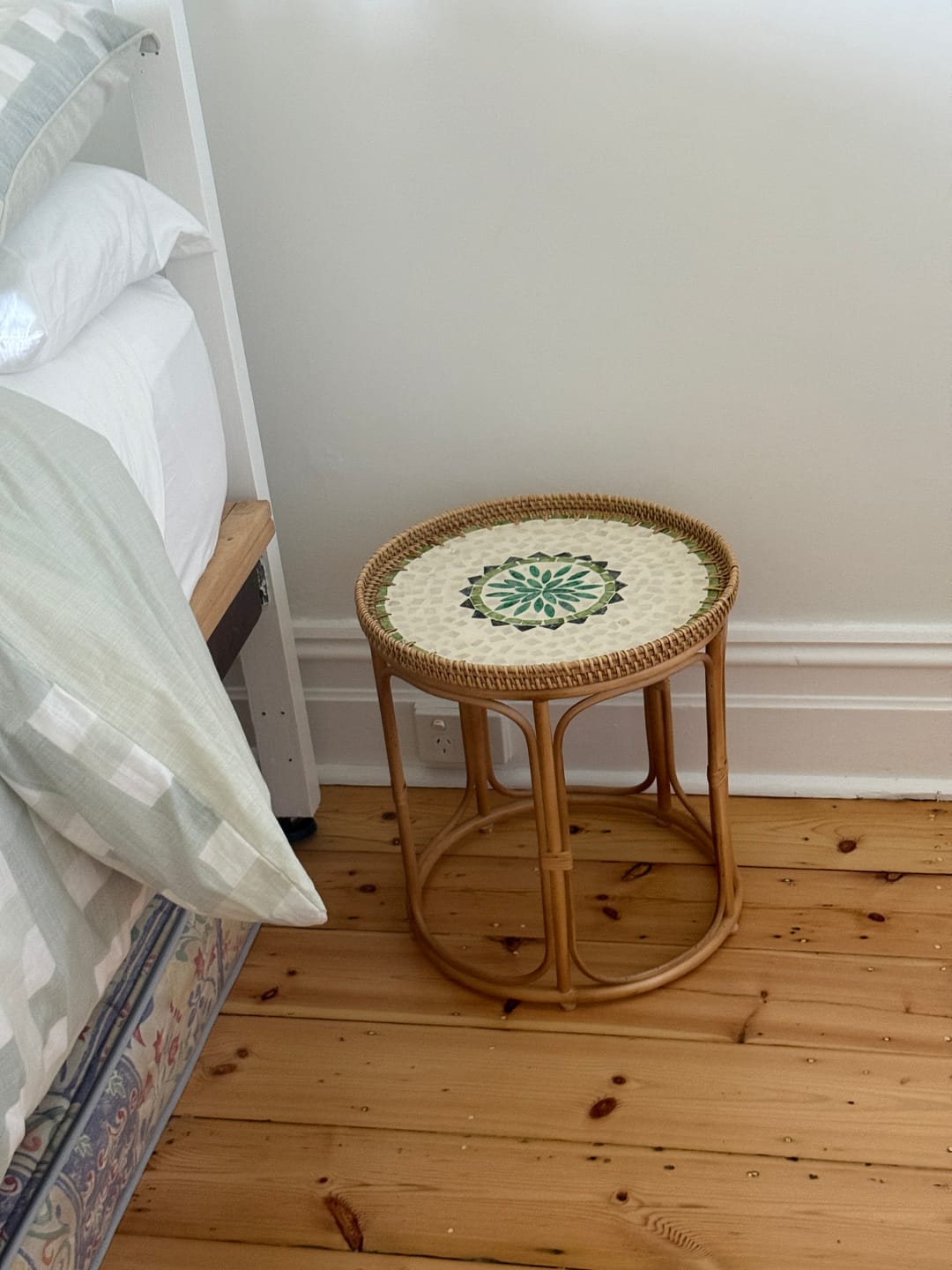 Customer photo review of Bloom Rattan Table