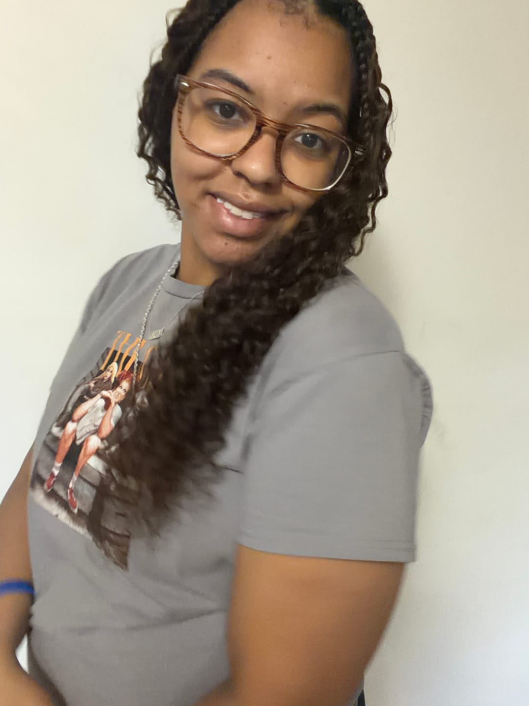 Customer photo review of #4 Medium Brown Deep Wave Human Crochet Hair for Braiding