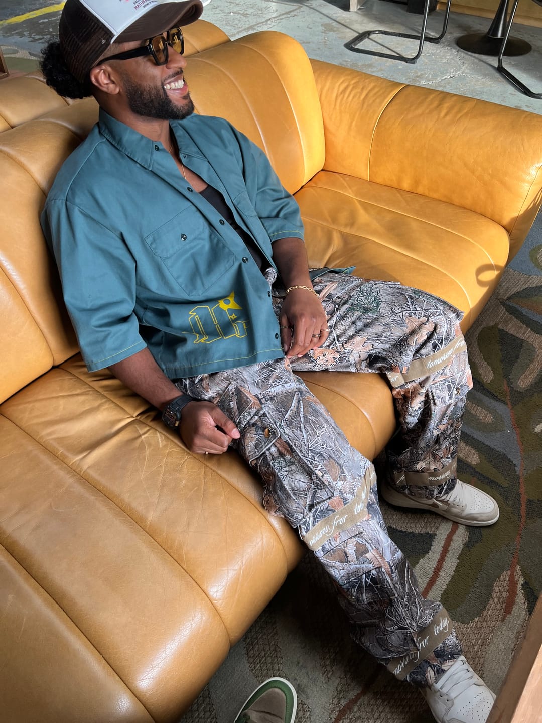 Customer photo review of Today Tomorrow FRVR Realtree Camo Cargo Pants - Baggy Fit | BLK FRVR