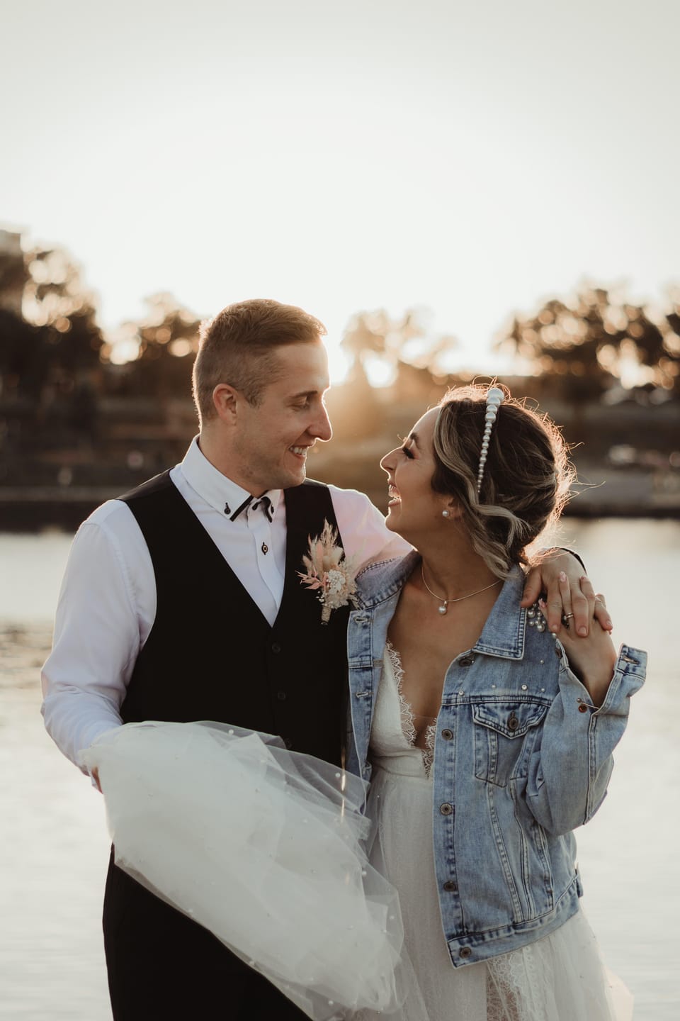 Customer photo review of Bridal Denim Jacket