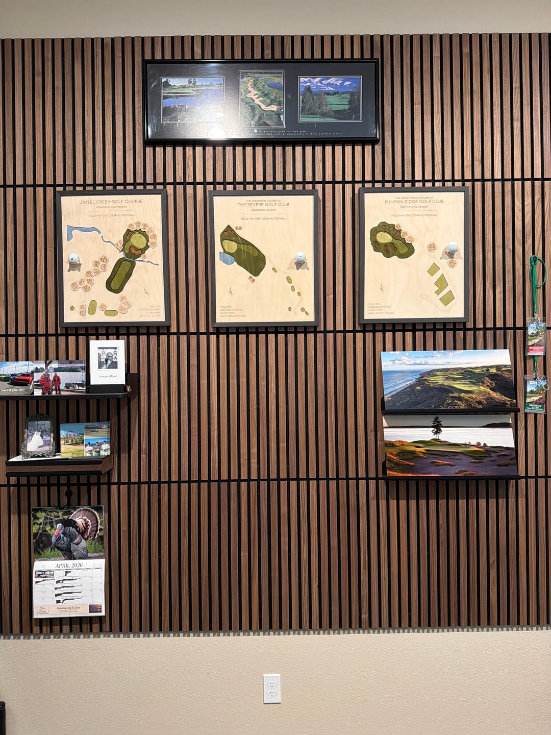 Customer photo review of Personalized Hole-in-One | Single Hole Golf Art