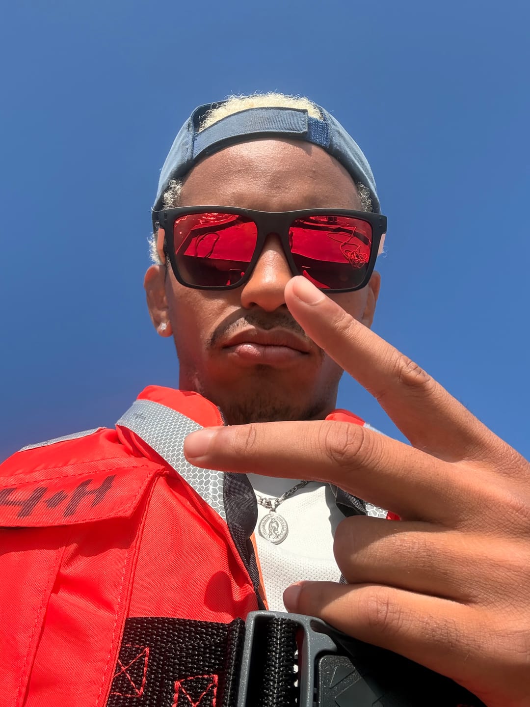 Customer photo review of 80Eighty® Polarized Bamboo Sunglasses - Red