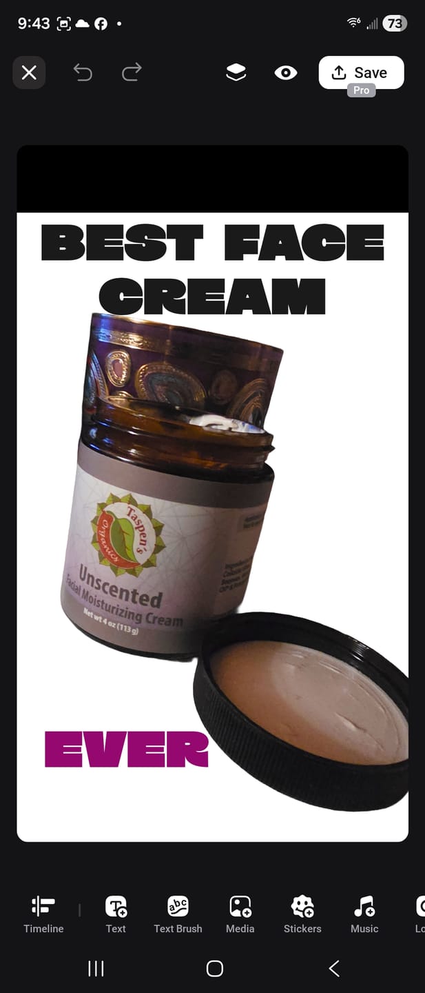 Customer photo review of Facial Moisturizing Cream