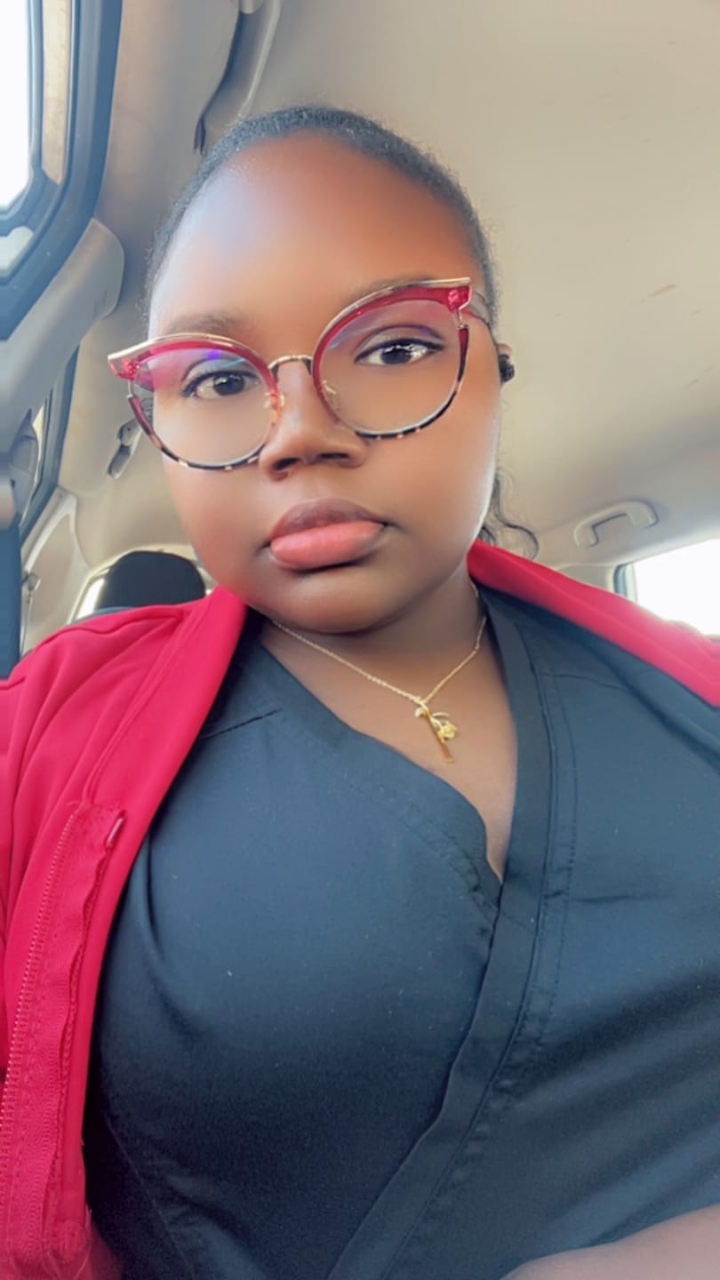 Customer photo review of Engraved Rose Bar Necklace