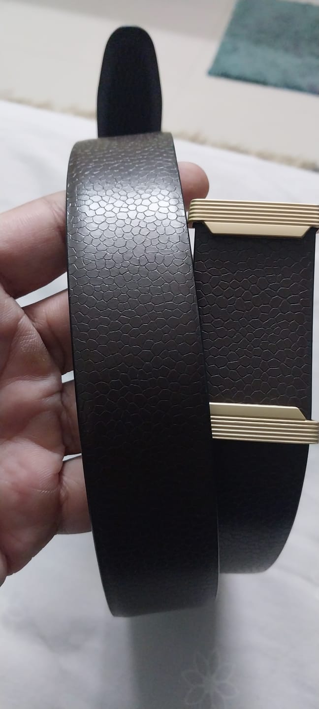 Customer photo review of Bacca Bucci Genuine Leather Classic Dress belt
