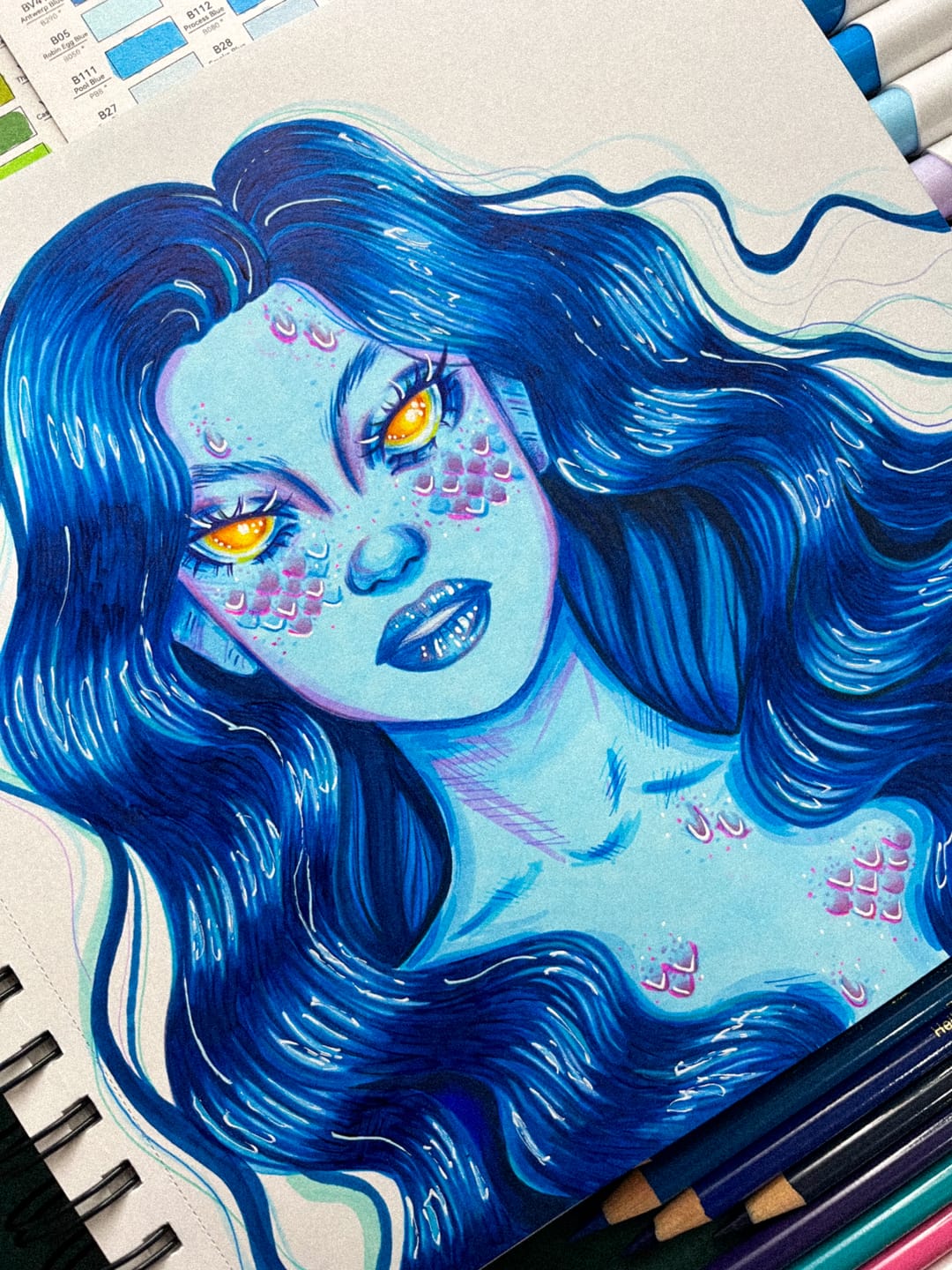 Customer photo review of Ohuhu Spiral-Bound Marker Pad for Alcohol Markers