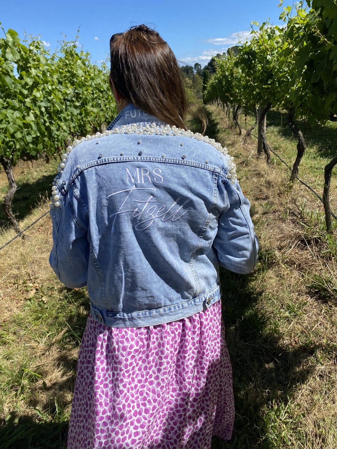 Customer photo review of Bridal Denim Jacket