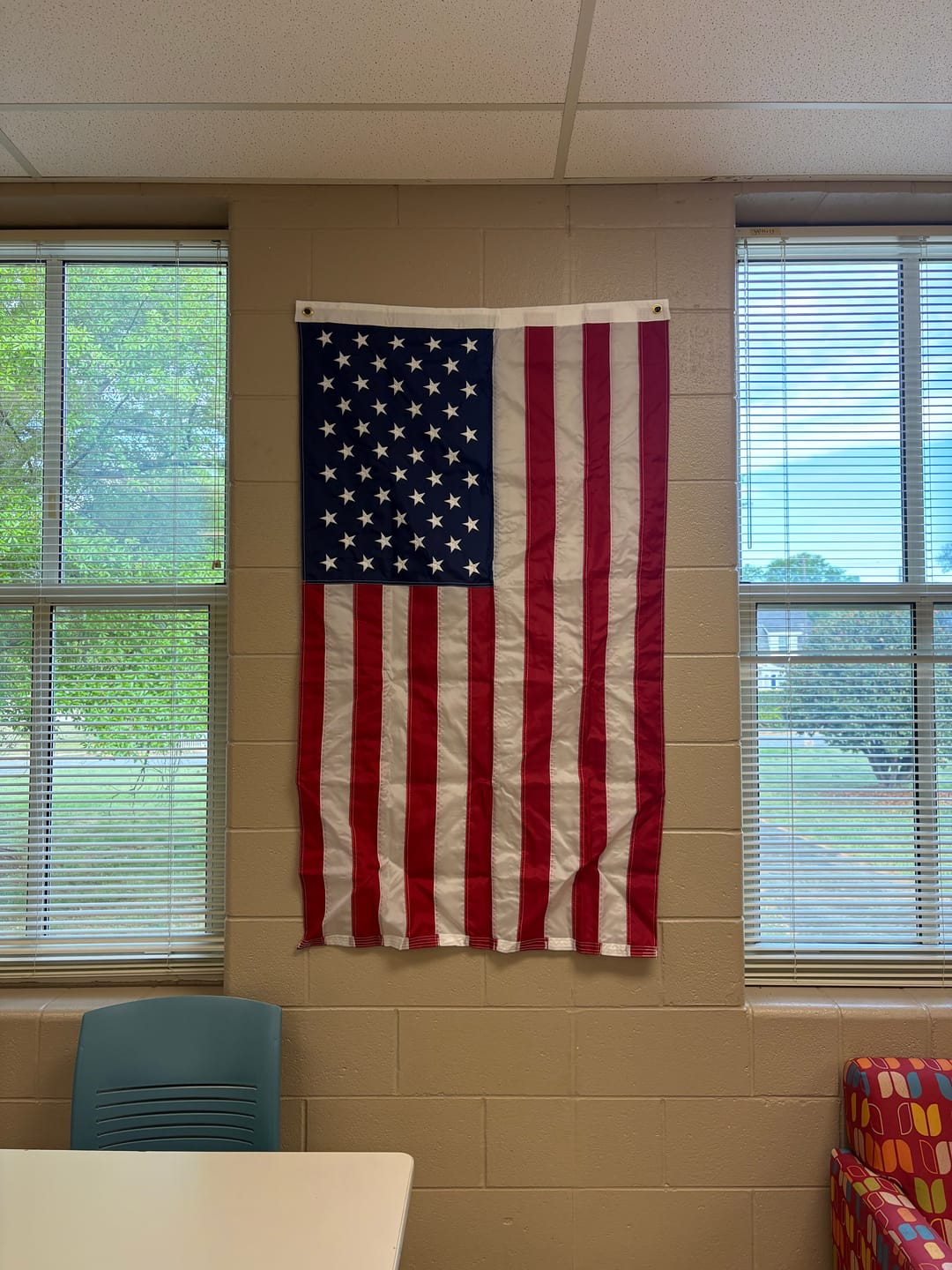 Customer photo review of Classroom Initiative 3' x 5 ' American Flag
