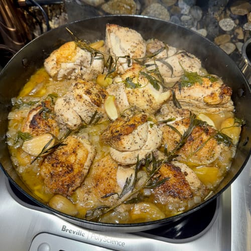 Customer photo review of Pro Bronze Handle Rondeau + Stainless Steel Lid