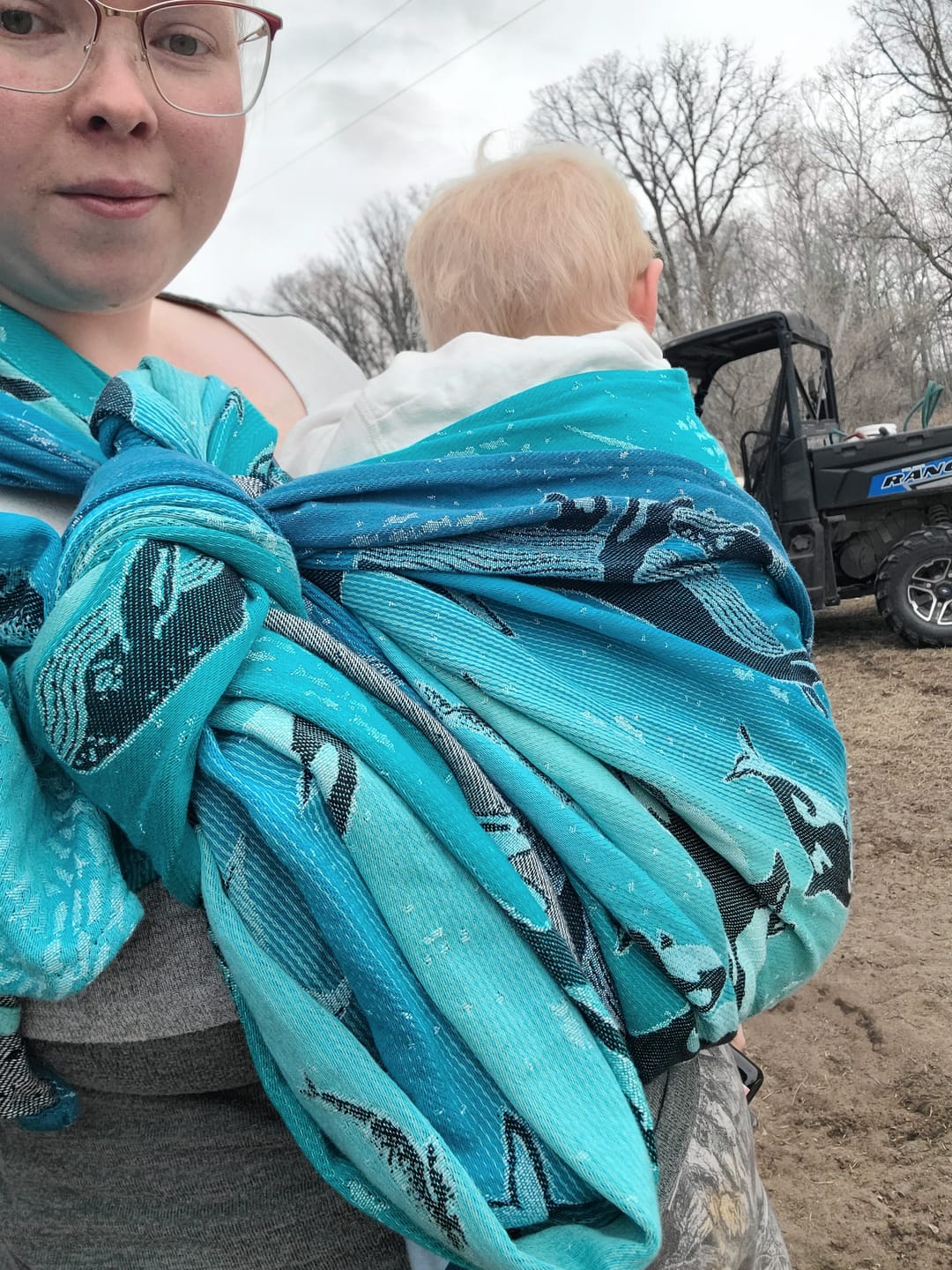 Customer photo review of Whales ‘Teal Tides’