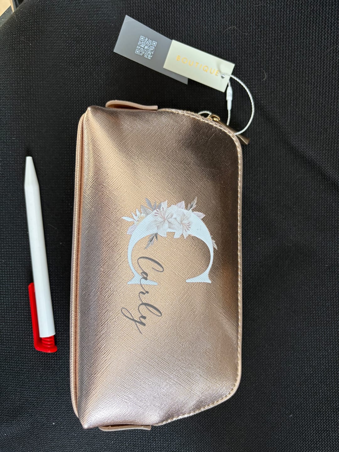 Customer photo review of Deine Initiale - Individuelle PU Kosmetiktasche