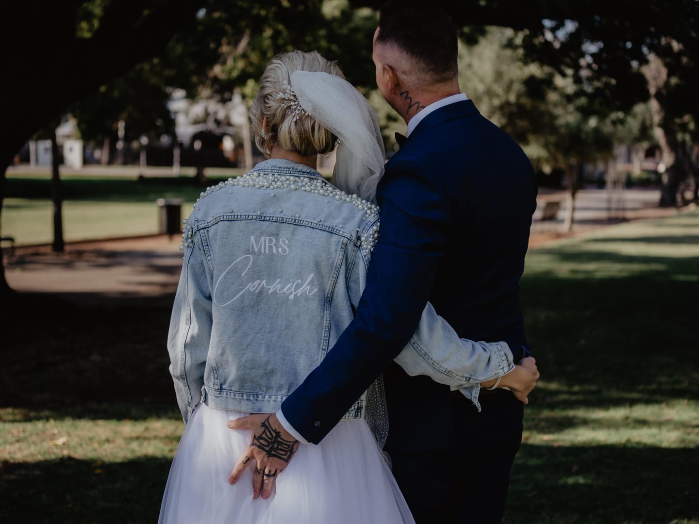 Customer photo review of Bridal Denim Jacket
