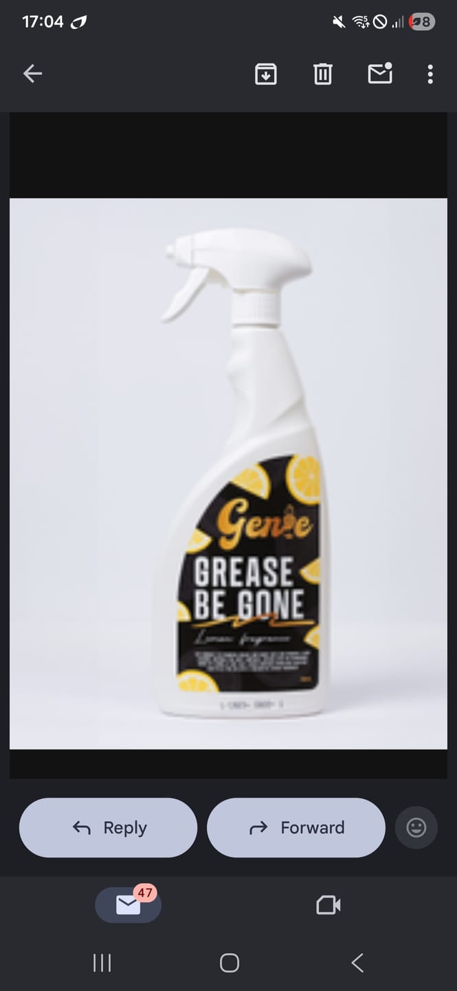 Customer photo review of Genie Grease Be Gone