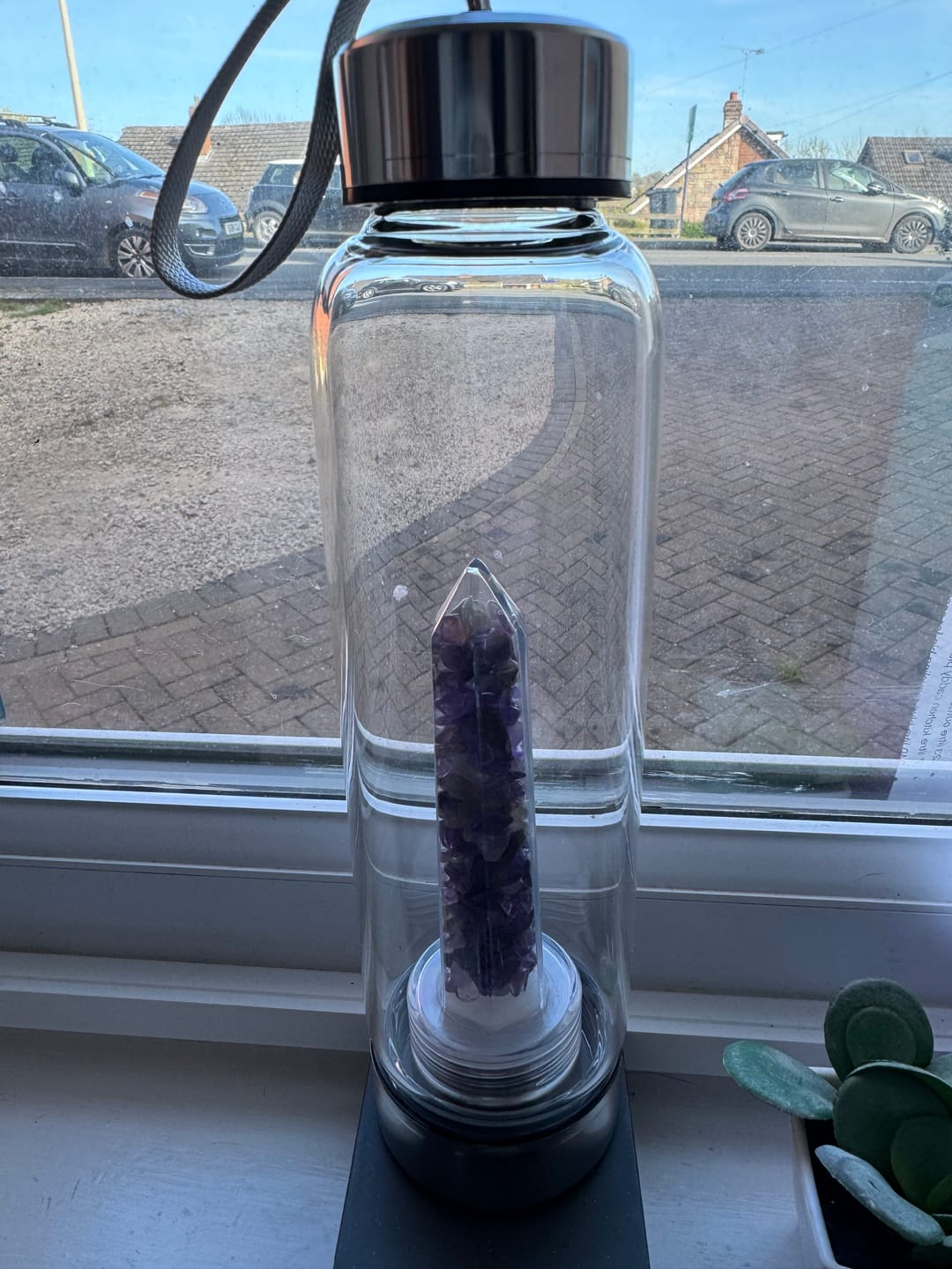 Customer photo review of Crystal Elixir Water Bottle