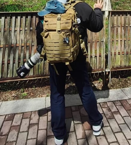 Customer photo review of Falour Elite Outdoor Tactical Assault Backpack – Durable Hiking & Travel Pack